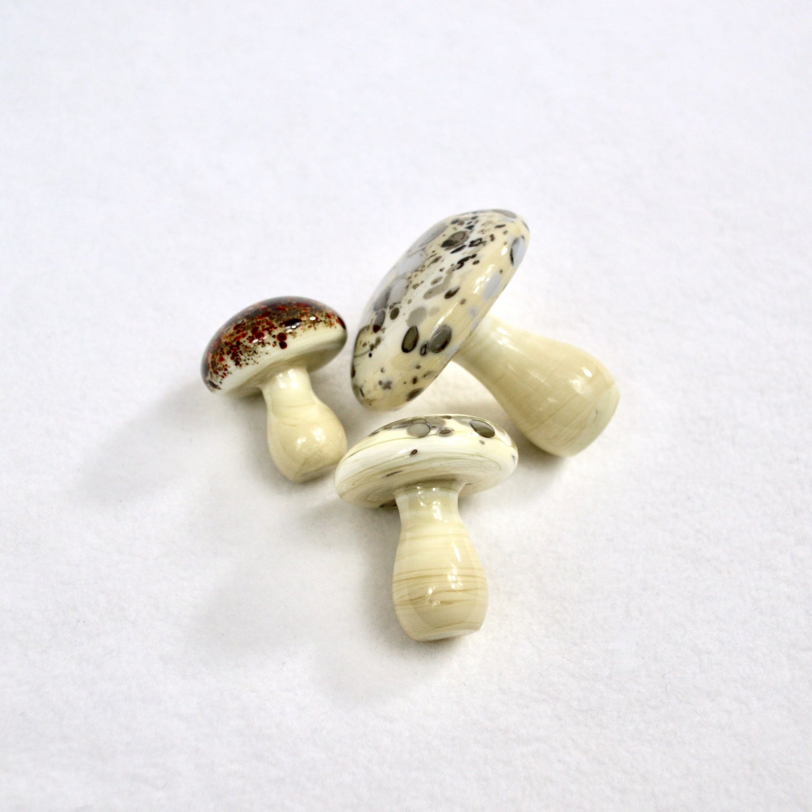 Murano Glass Mushrooms, set of 3, Made in Italy - My Italian Decor