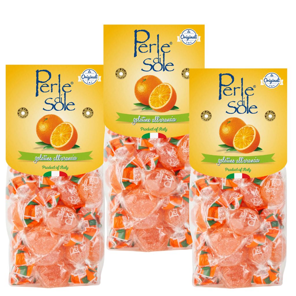 Set of 3 Bags of Orange Gelee Candies