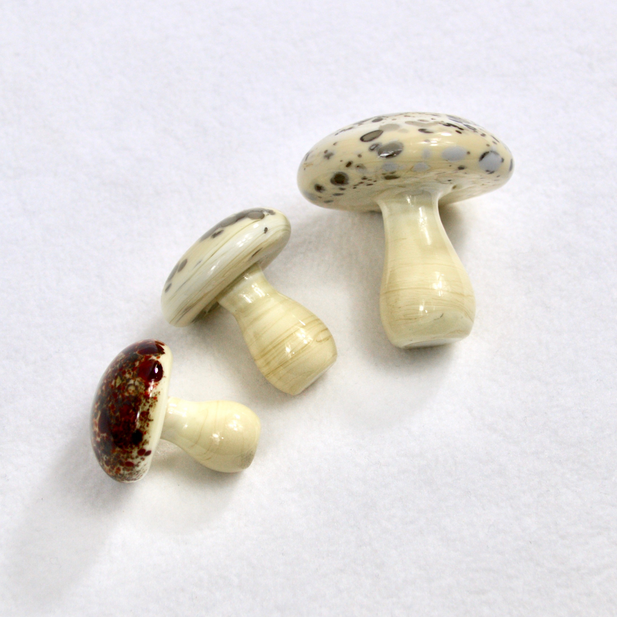 Murano Glass Mushrooms, set of 3, Made in Italy - My Italian Decor