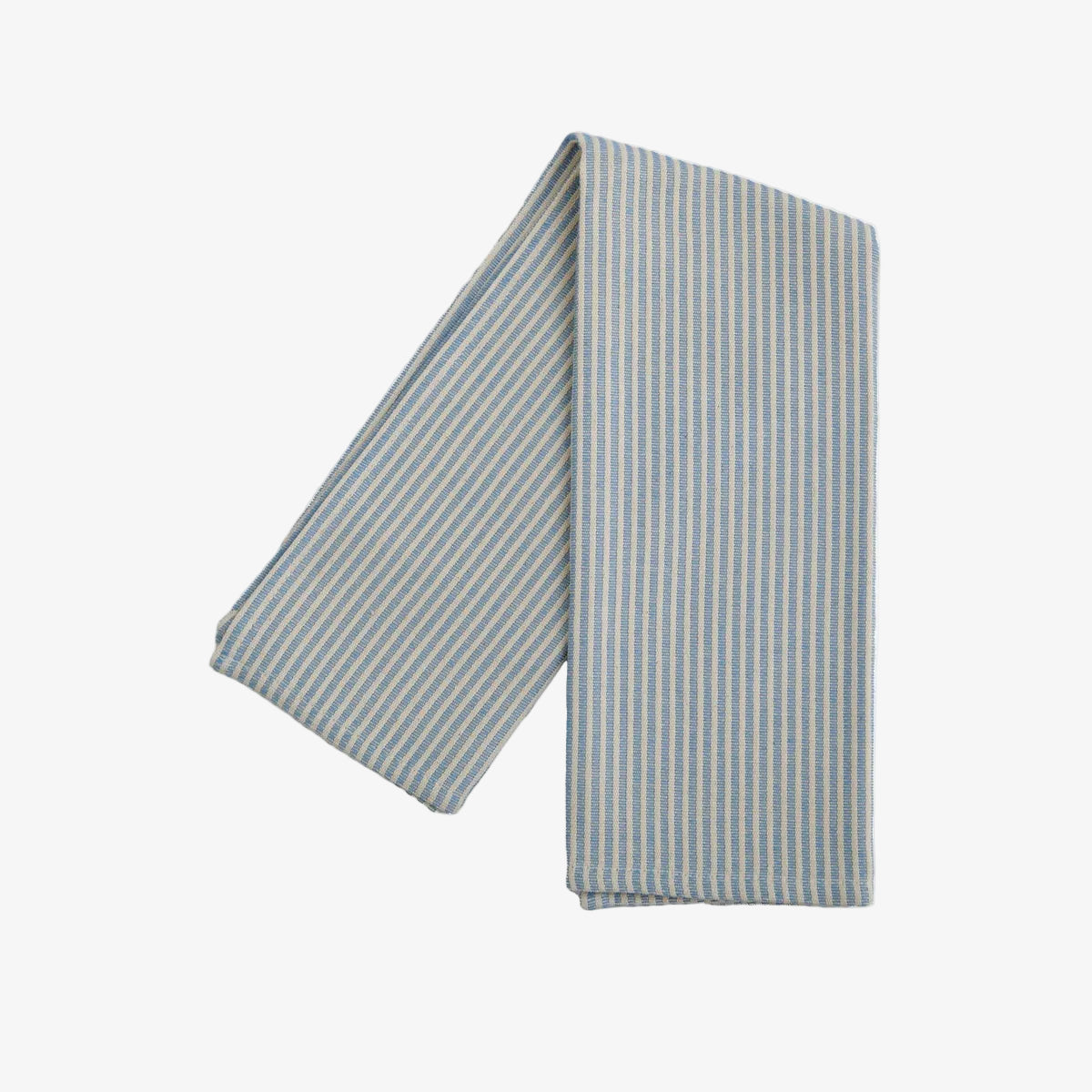Busatti striped kitchen towel in assorted colors, made in Italy, with woven stripe pattern and soft cotton texture.
