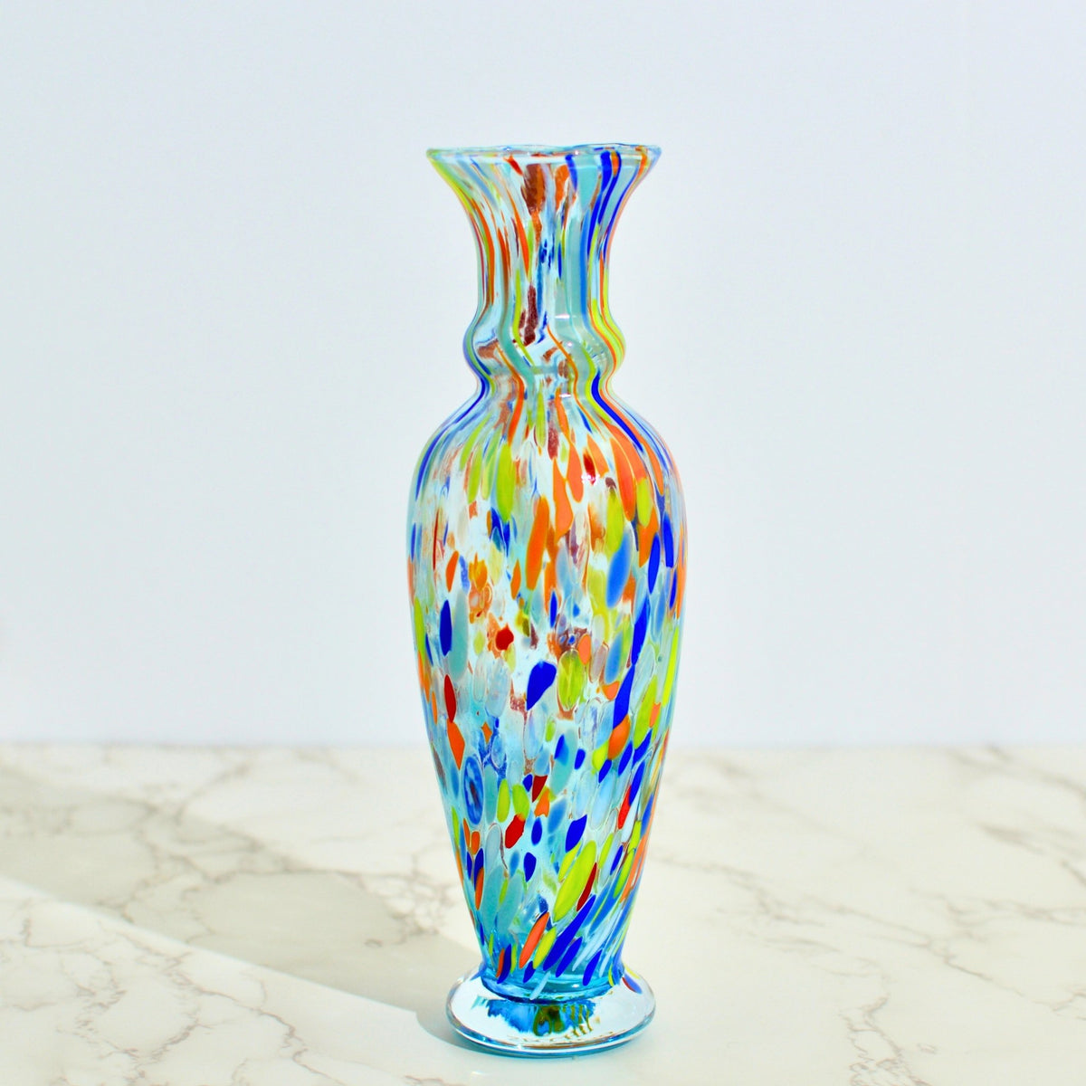 Tulip Slim Millefiori Murano Glass Vase - My Italian Decor
