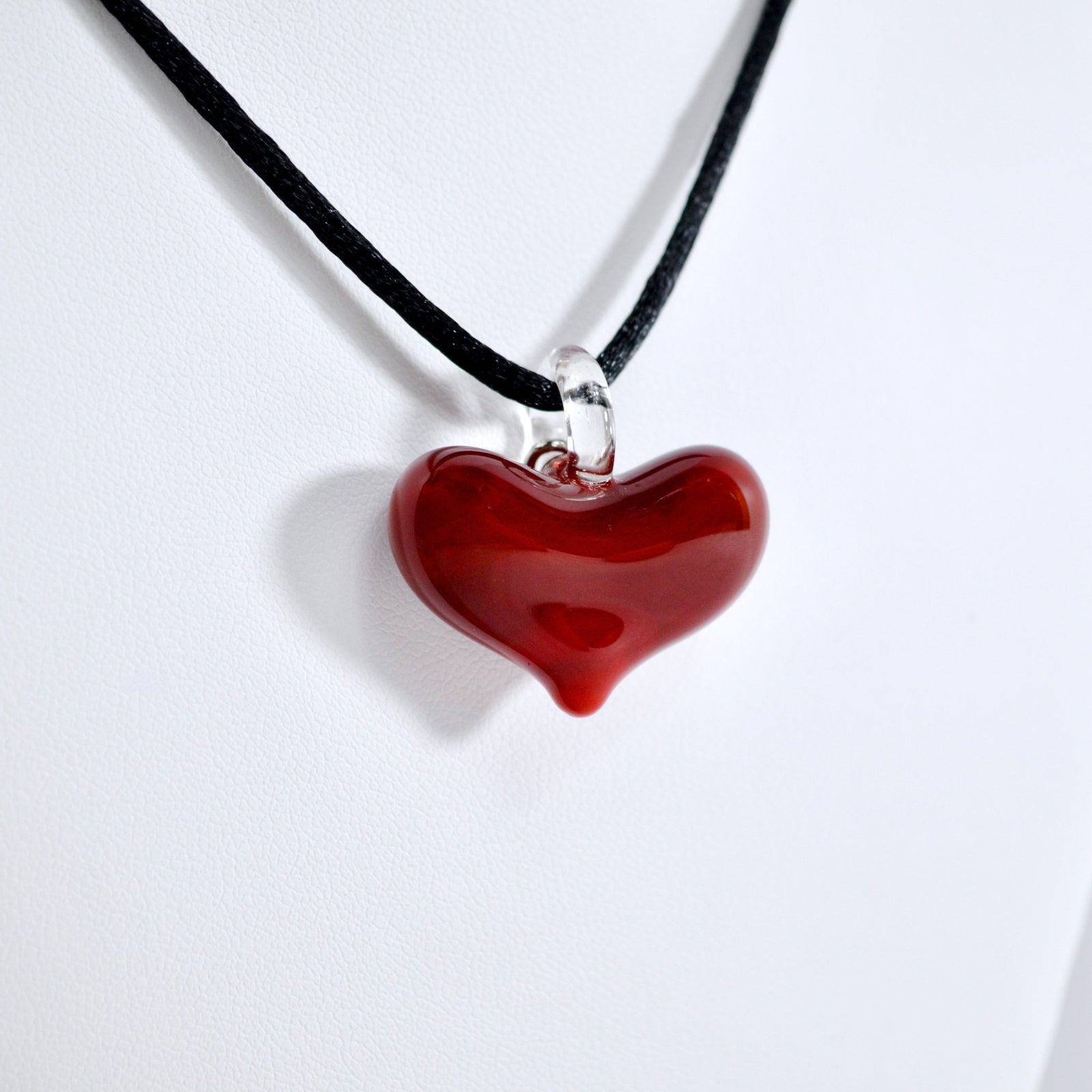 Murano Glass Mini Heart Pendant Necklace, Small or Large, Made in Italy - My Italian Decor