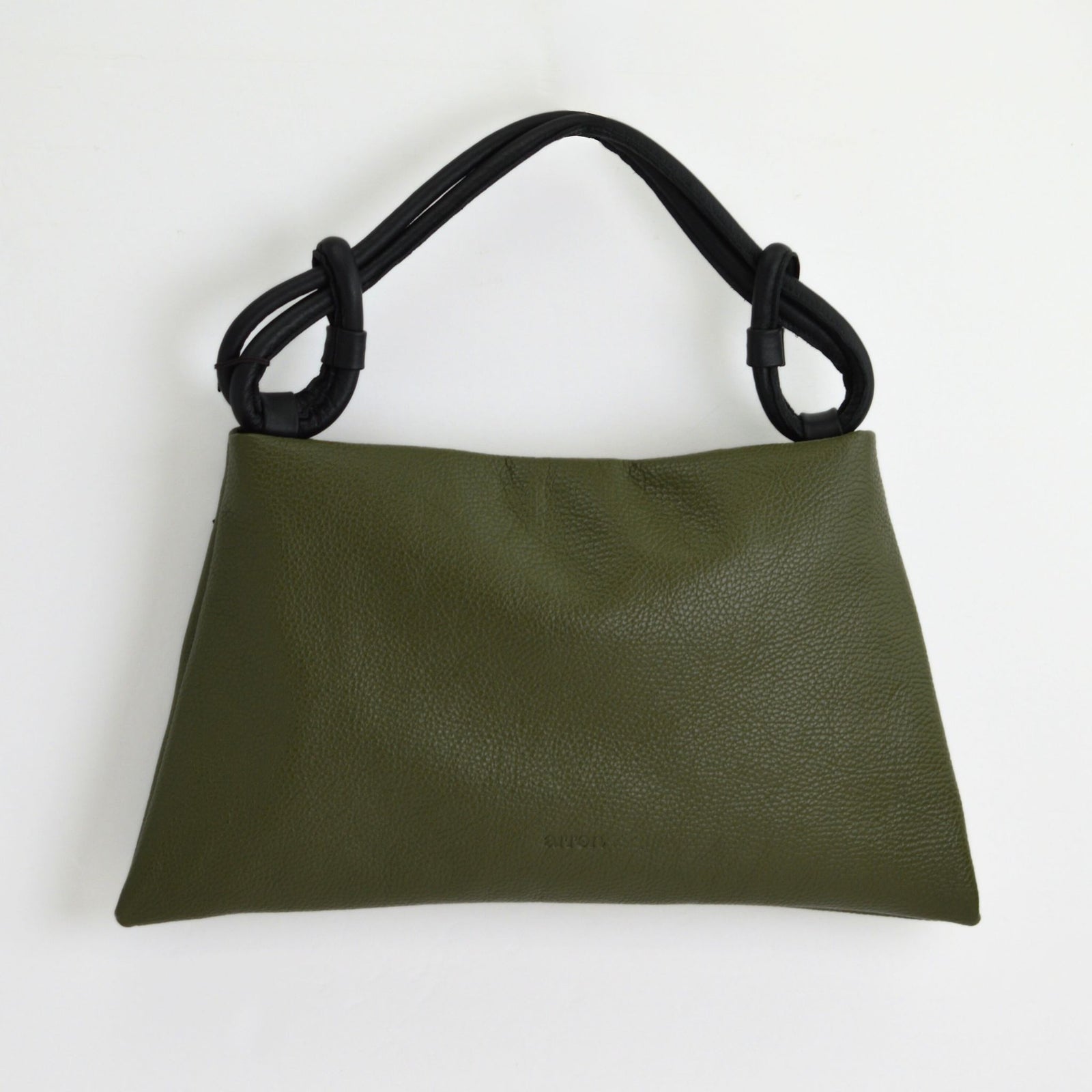 Small teal Poppy Hobo Bag by MyItalianDecor, crafted from Italian leather, featuring a stylish and compact handbag design.