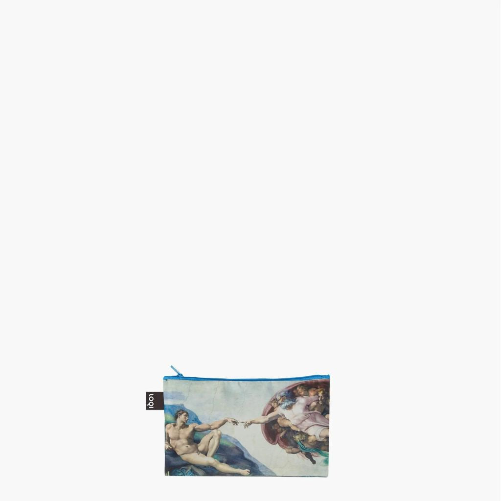 Set of 3 Zipper Pocket Bags - Michelangelo, Bottecelli, Da Vinci Zip Pockets