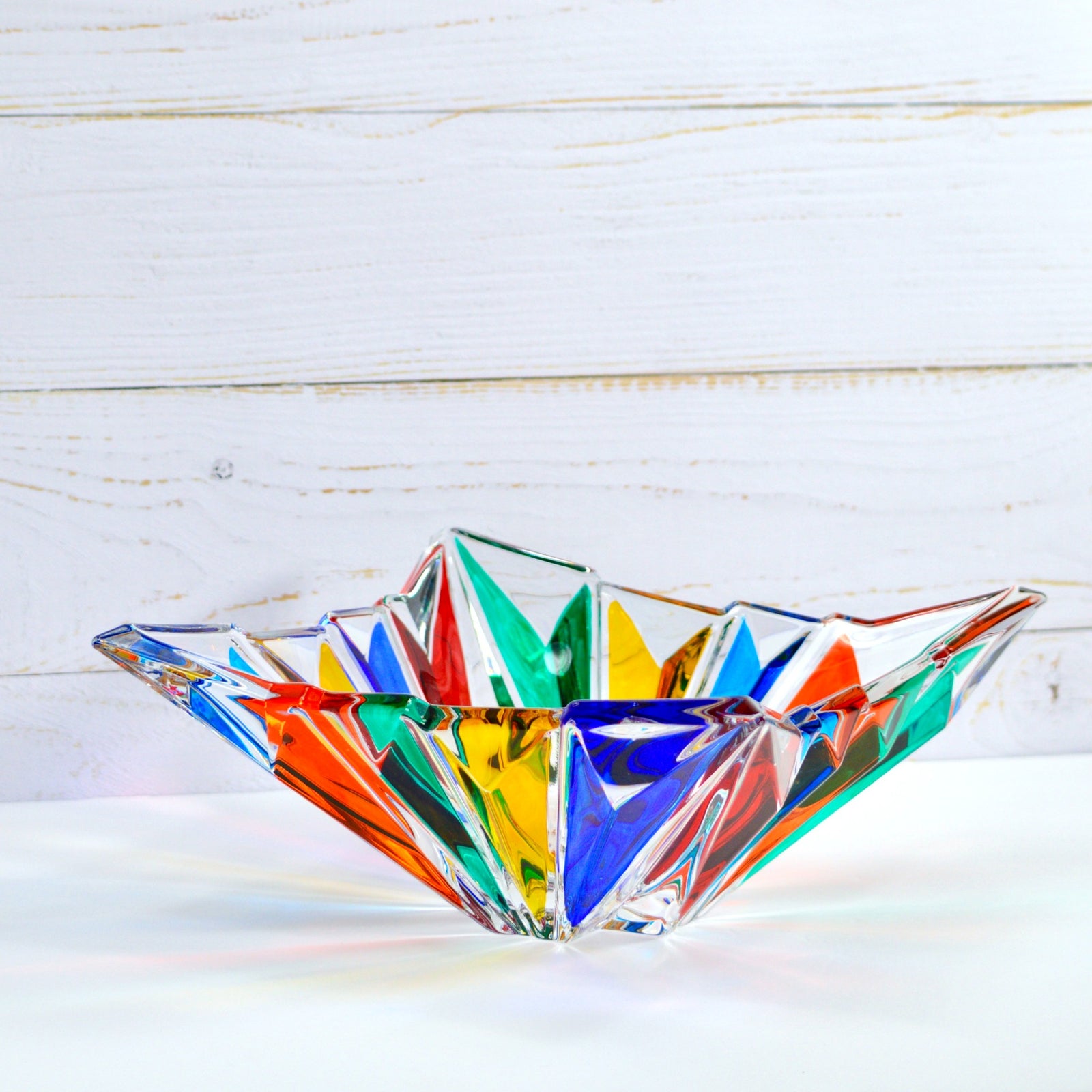Empress Italian Crystal Square Centerpiece Bowl, Made in Italy - My Italian Decor
