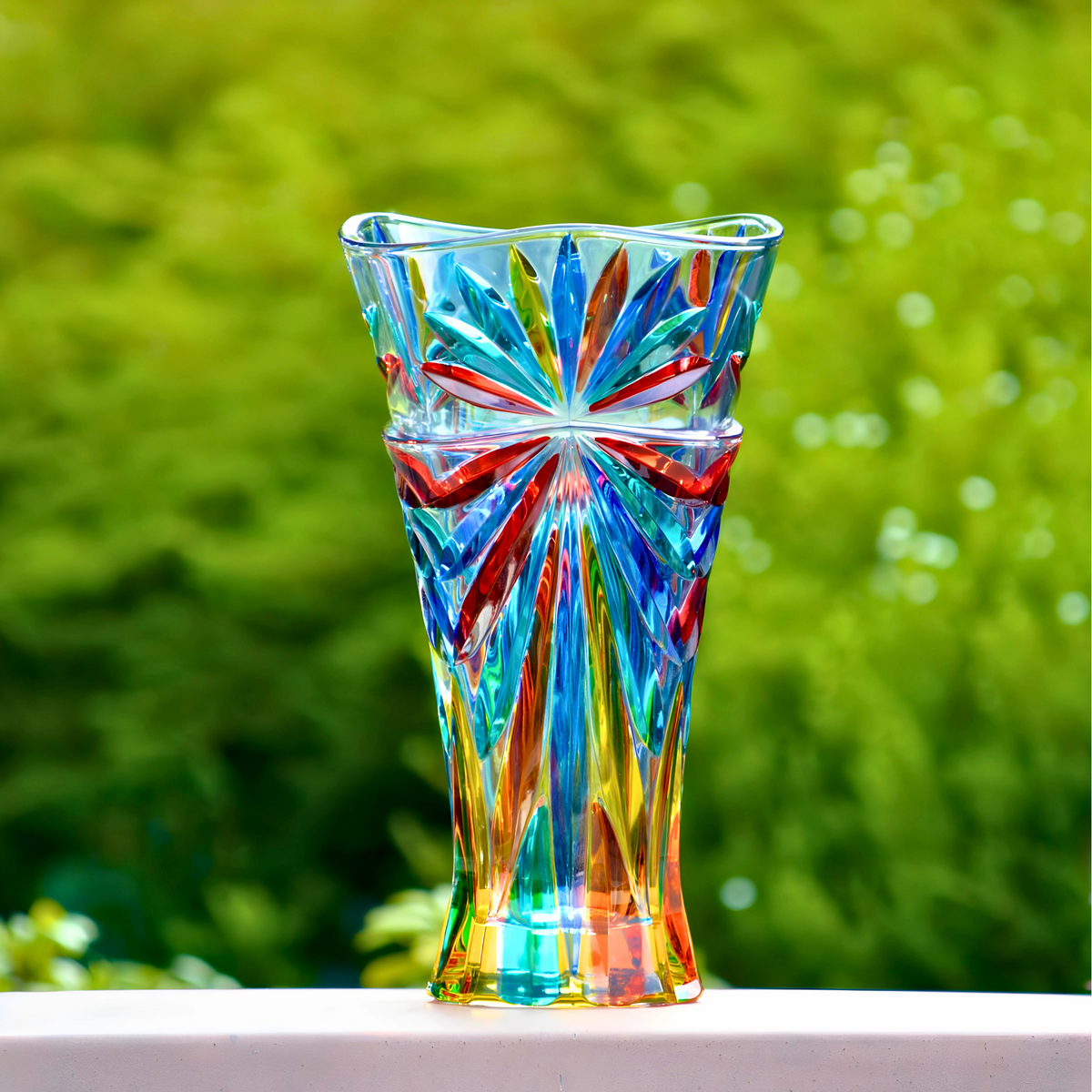 Starburst Luxury Vase, Hand Painted Crystal, Made in Italy - My Italian Decor