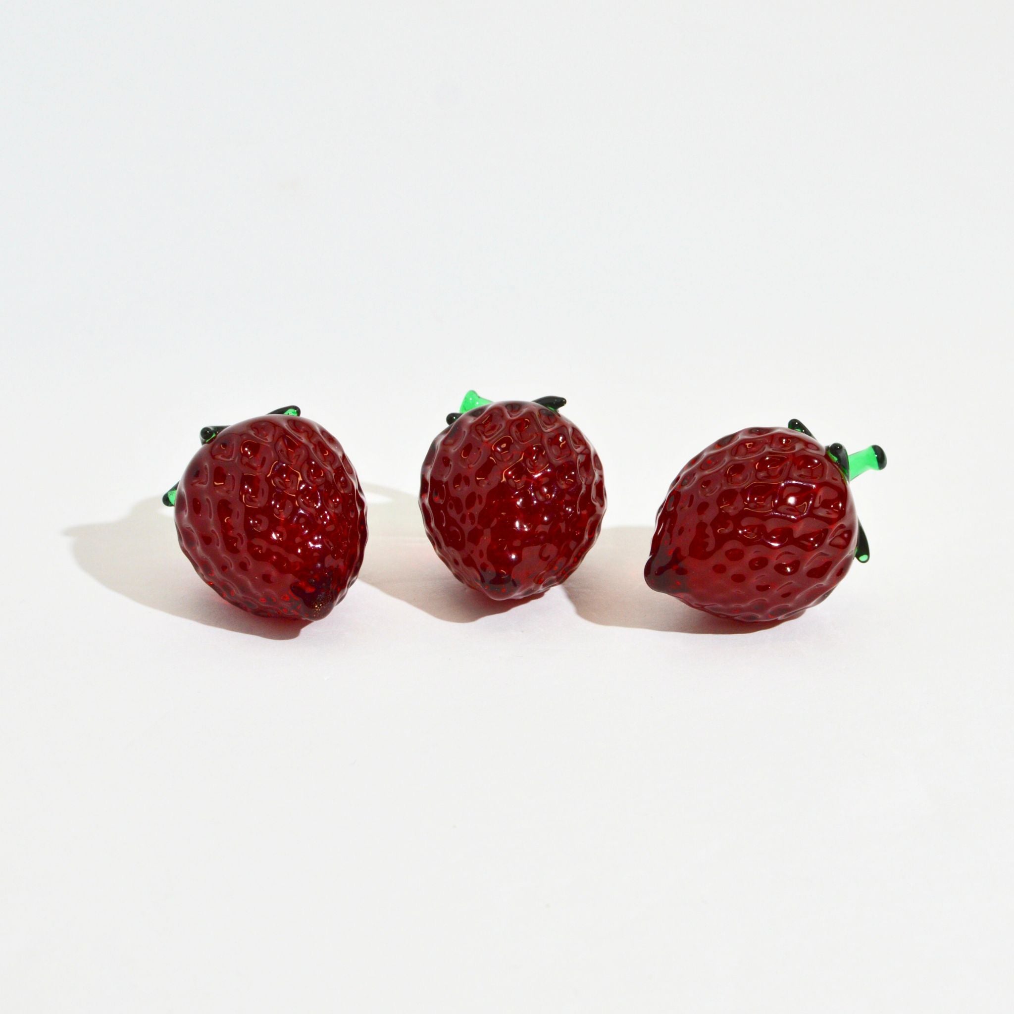 murano strawberry seeds Murano Glass Berries, Strawberries, Set of 3