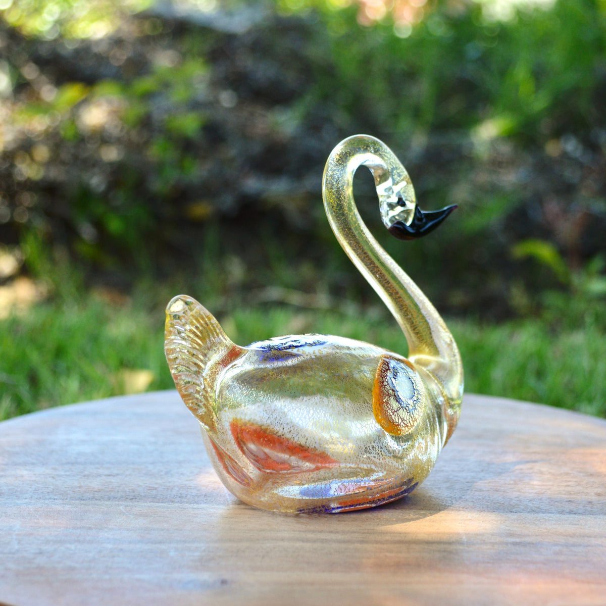 Murano Glass Swan, Decorative Figurine, Made in Italy - My Italian Decor