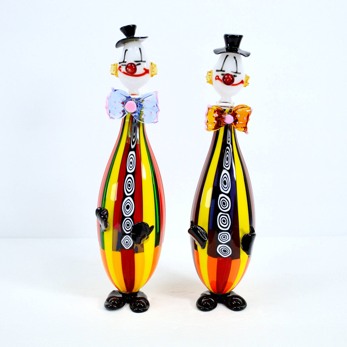 Murano Glass Tall Clown Perfume Bottle, One-of-a-kind Glass Art - My Italian Decor