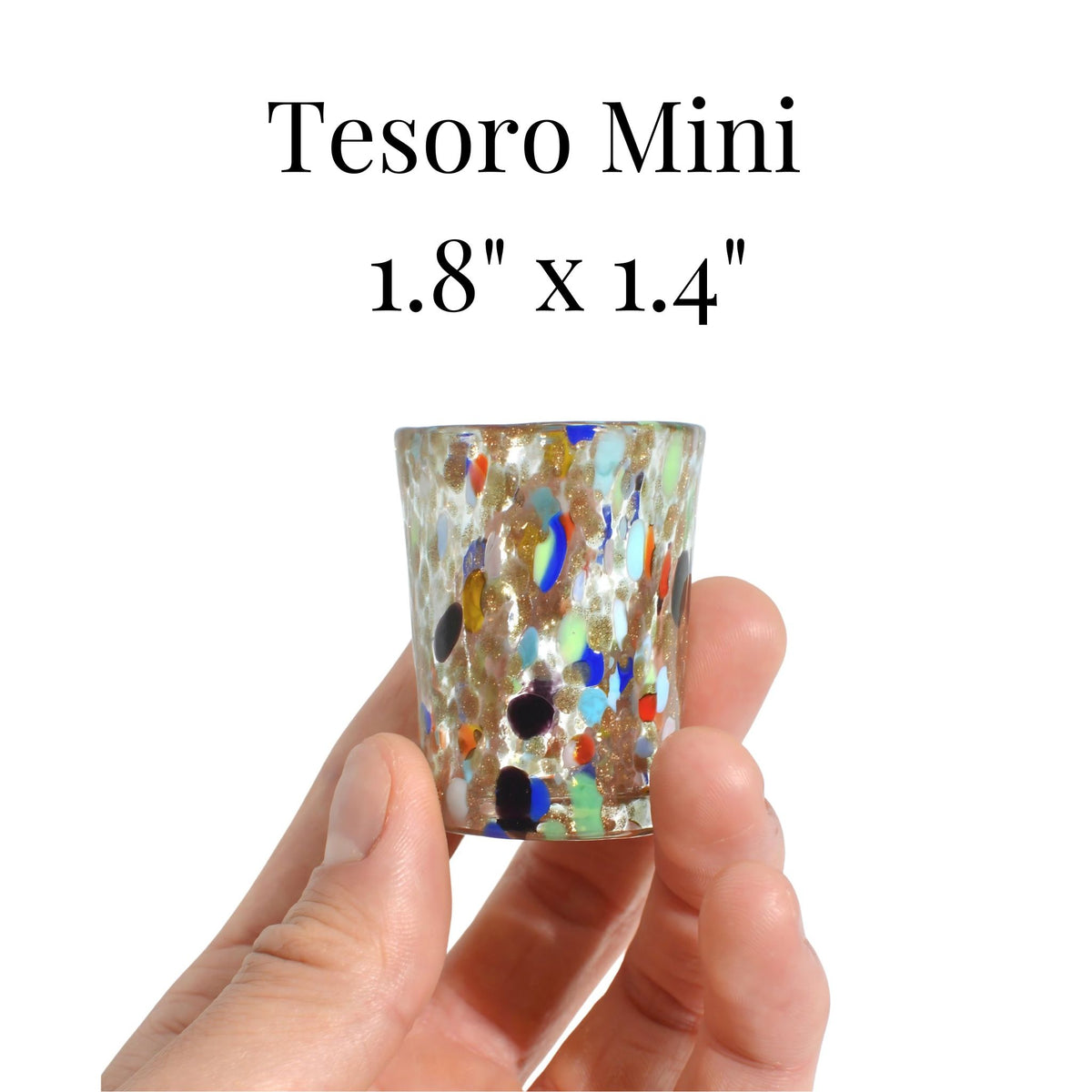 Murano Glass Tesoro Shot Glasses, Set of 2, Made in Italy