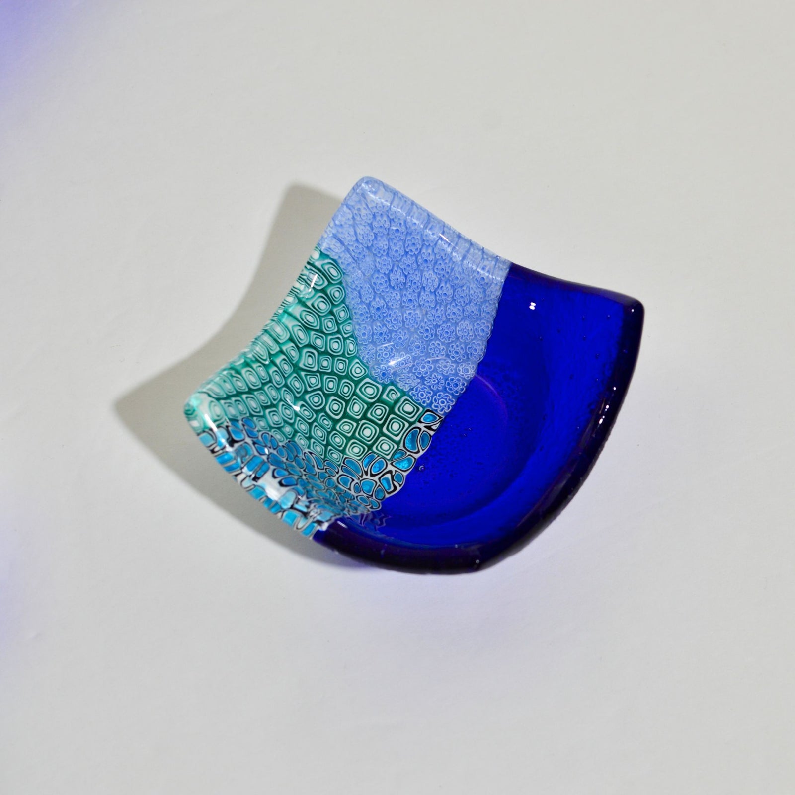 Murano Glass Oval Decorative Tessera Dishes - Blue - Size Options - My Italian Decor