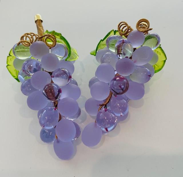 Murano Glass Grape Cluster, Large, Made in Italy