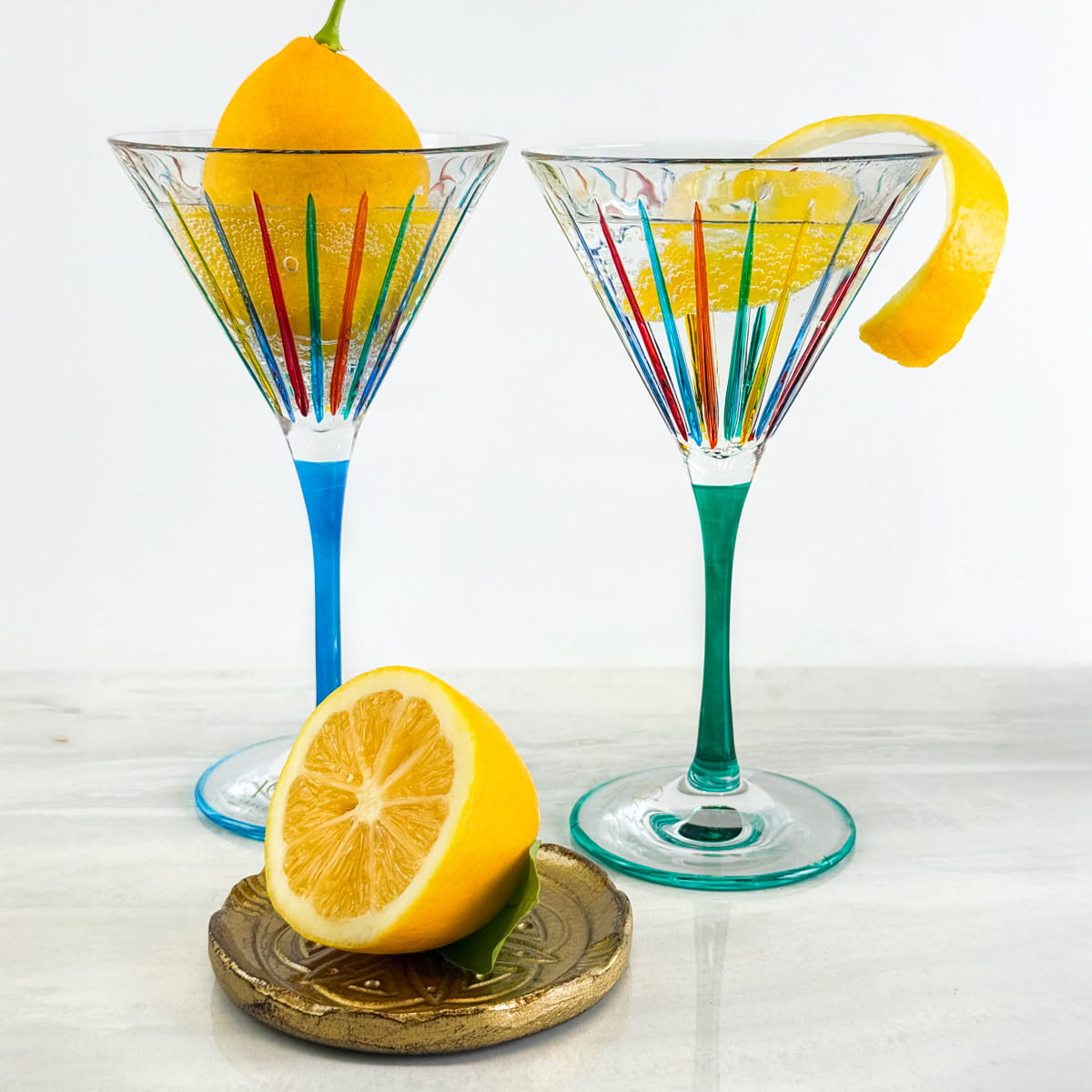 Timeless Martini Glasses, Set of 2, Made in Italy - My Italian Decor