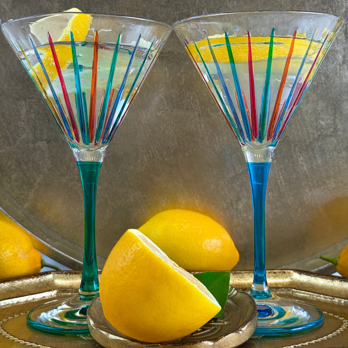 Timeless Martini Glasses, Set of 2, Made in Italy - My Italian Decor