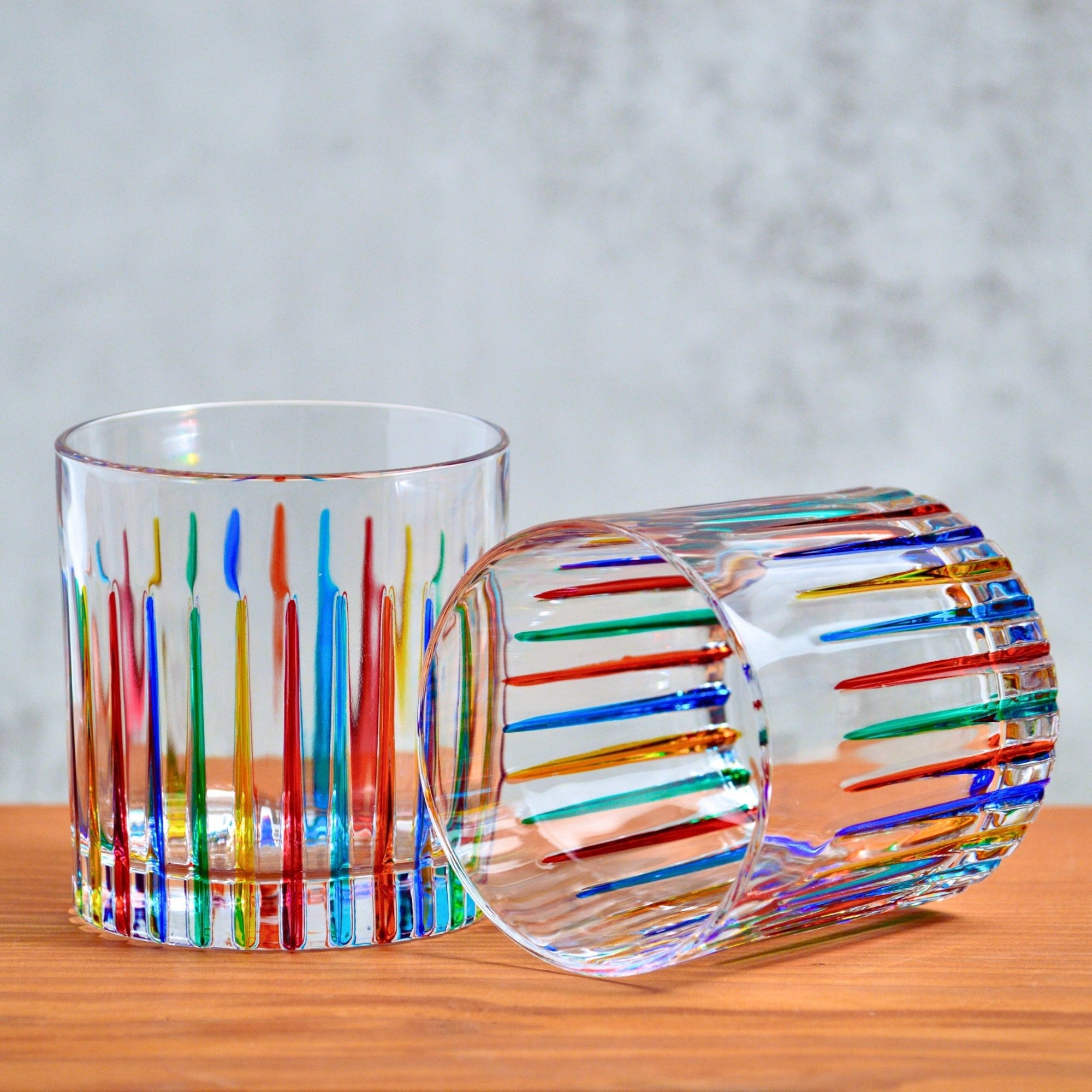 Timeless Short Drink Glasses, Set of 2, Italian Crystal - My Italian Decor