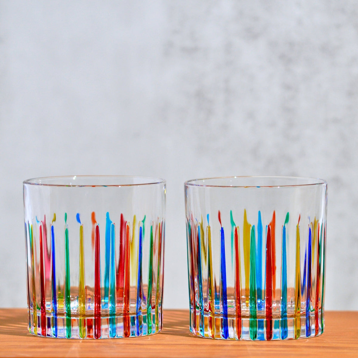 Timeless Short Drink Glasses, Set of 2, Italian Crystal