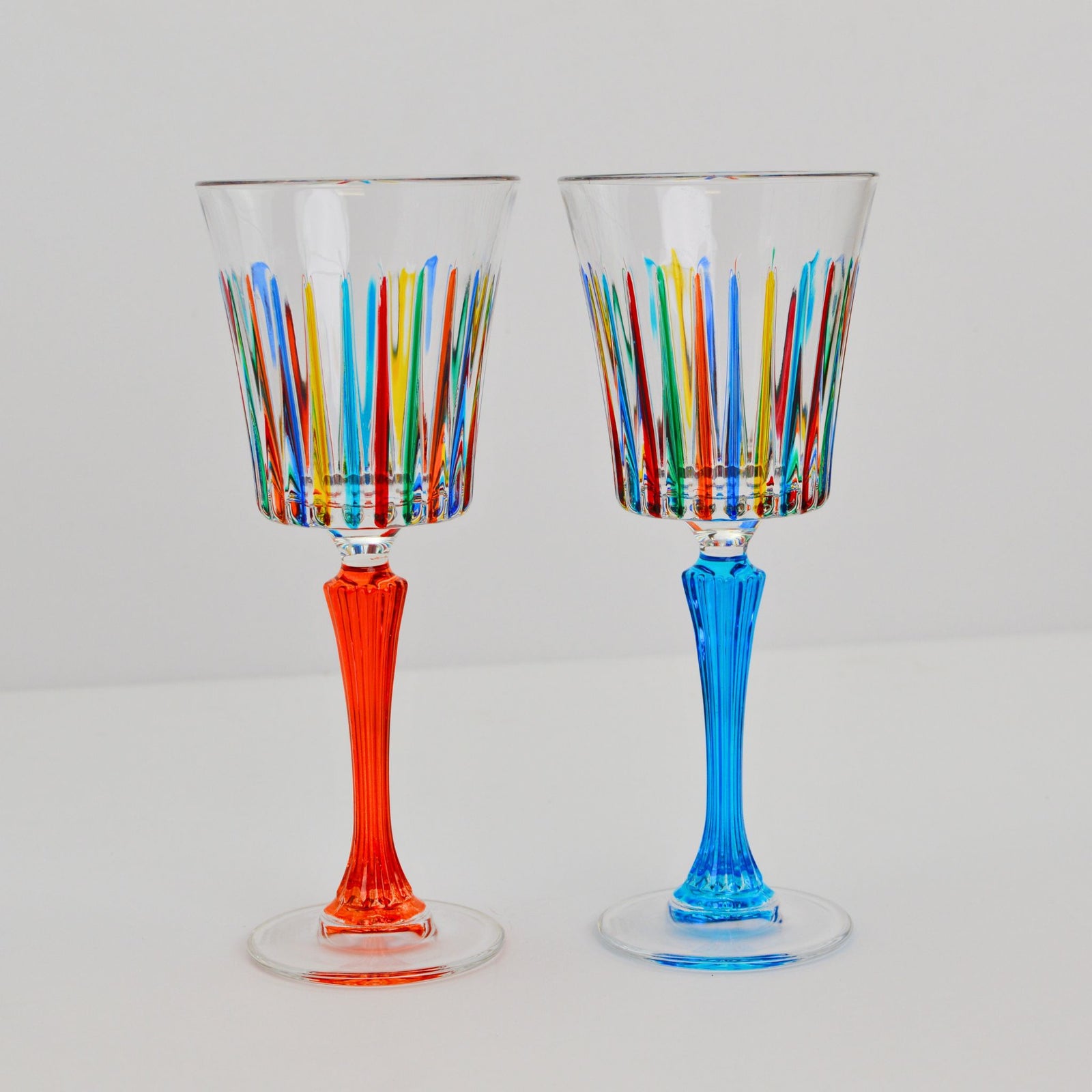 Timeless Wine Glasses, Italian Crystal, Set of 2 - My Italian Decor