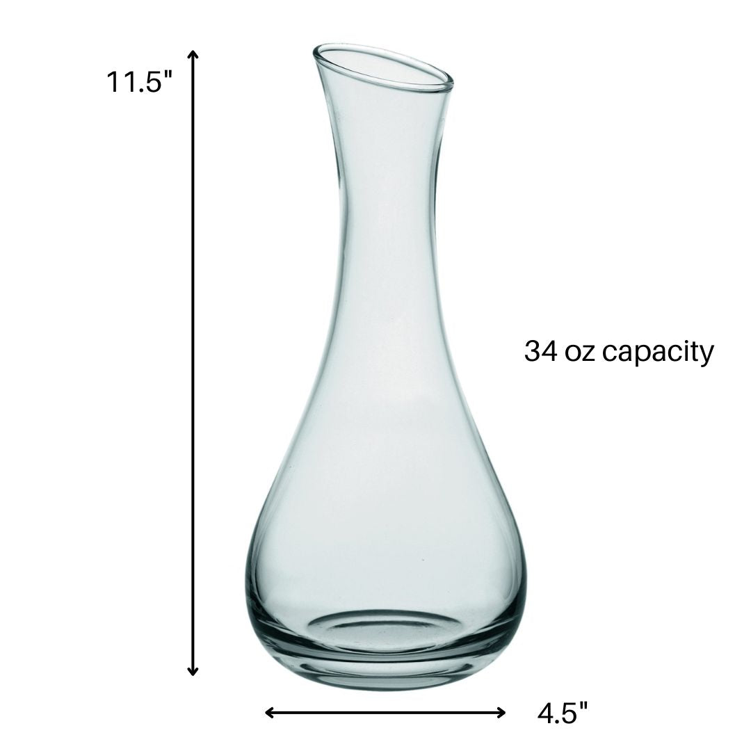 Clear Decanter with stopper- Torre - Made in Italy - My Italian Decor