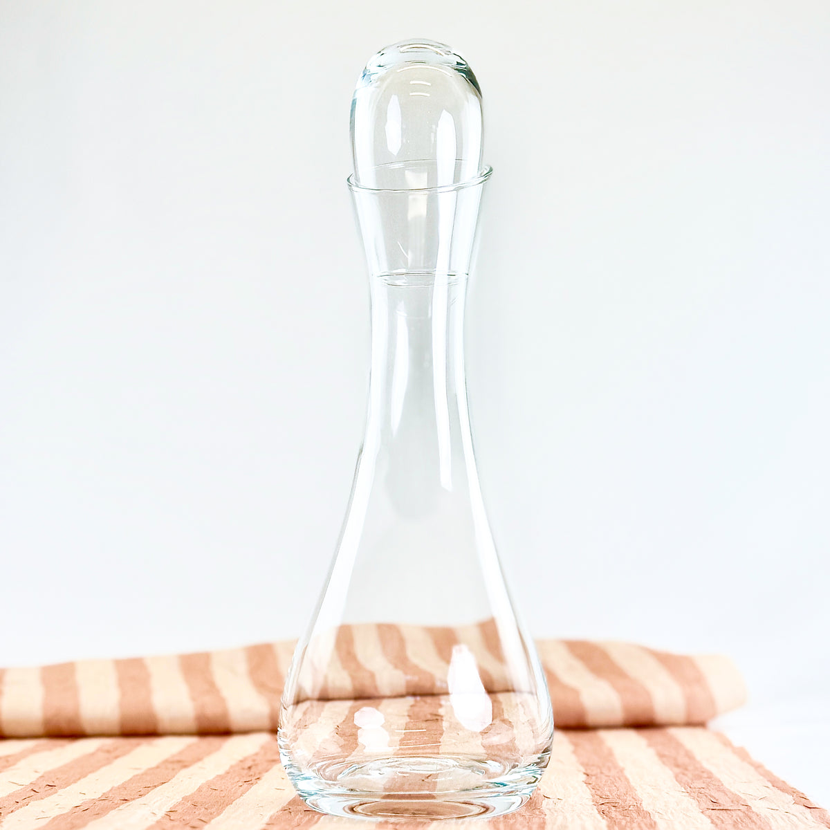 Clear Decanter with stopper- Torre - Made in Italy