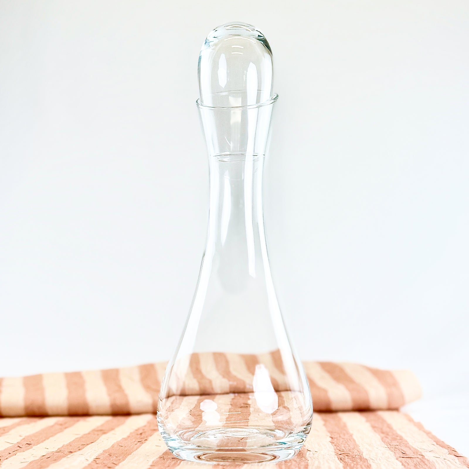 Clear Decanter with stopper- Torre - Made in Italy - My Italian Decor