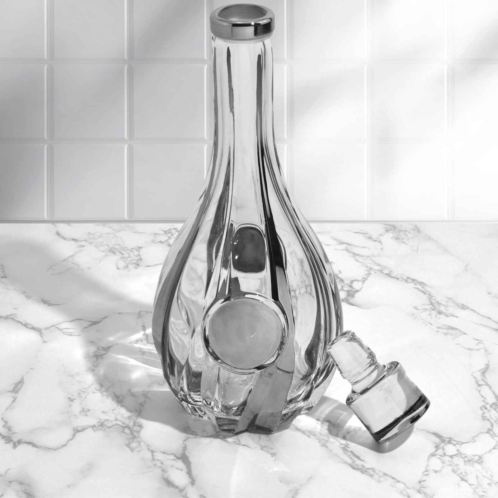 Trix Decanter, Wine or Whiskey, Platinum - My Italian Decor