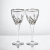 Trix Wine Glasses, Set of 2, Platinum, Made in Italy - My Italian Decor