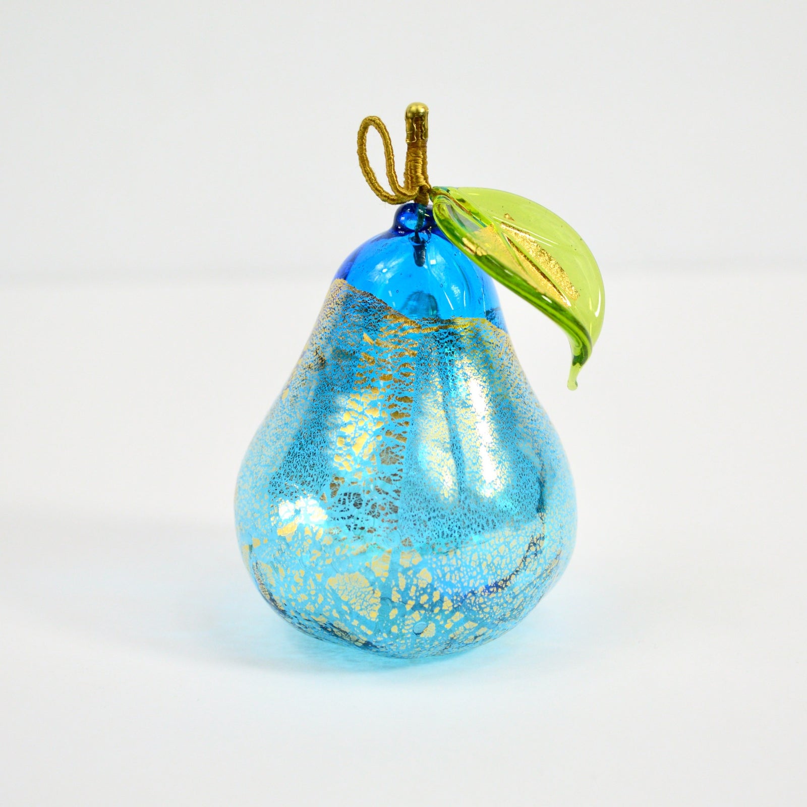 Murano Glass Blown Pear with Gold Foil, Ornament, Made In Italy, Gift Idea - My Italian Decor