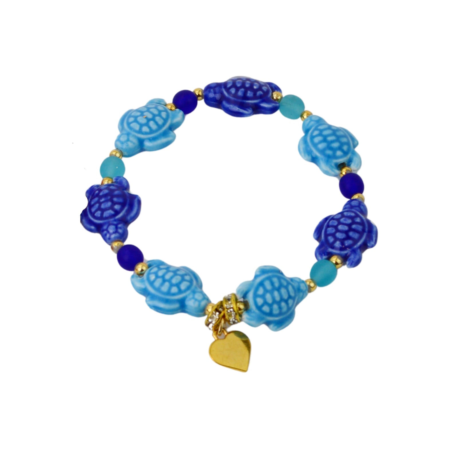 Ceramic Turtle Bracelet made in Murano, Italy, featuring a handcrafted turtle design on a sandy-colored bracelet from MyItalianDecor.