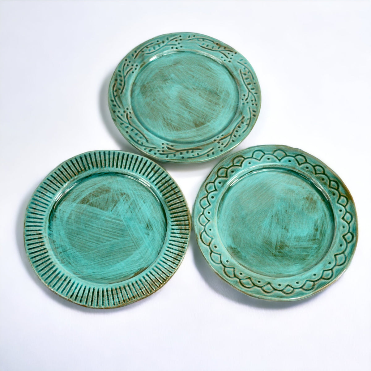 Tuscan Ceramic Appetizer/Dessert Plates, Set of 3, Made in Italy - My Italian Decor