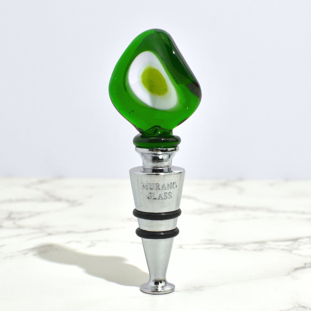 Murano Glass Twist Wine Stopper, Made in Italy