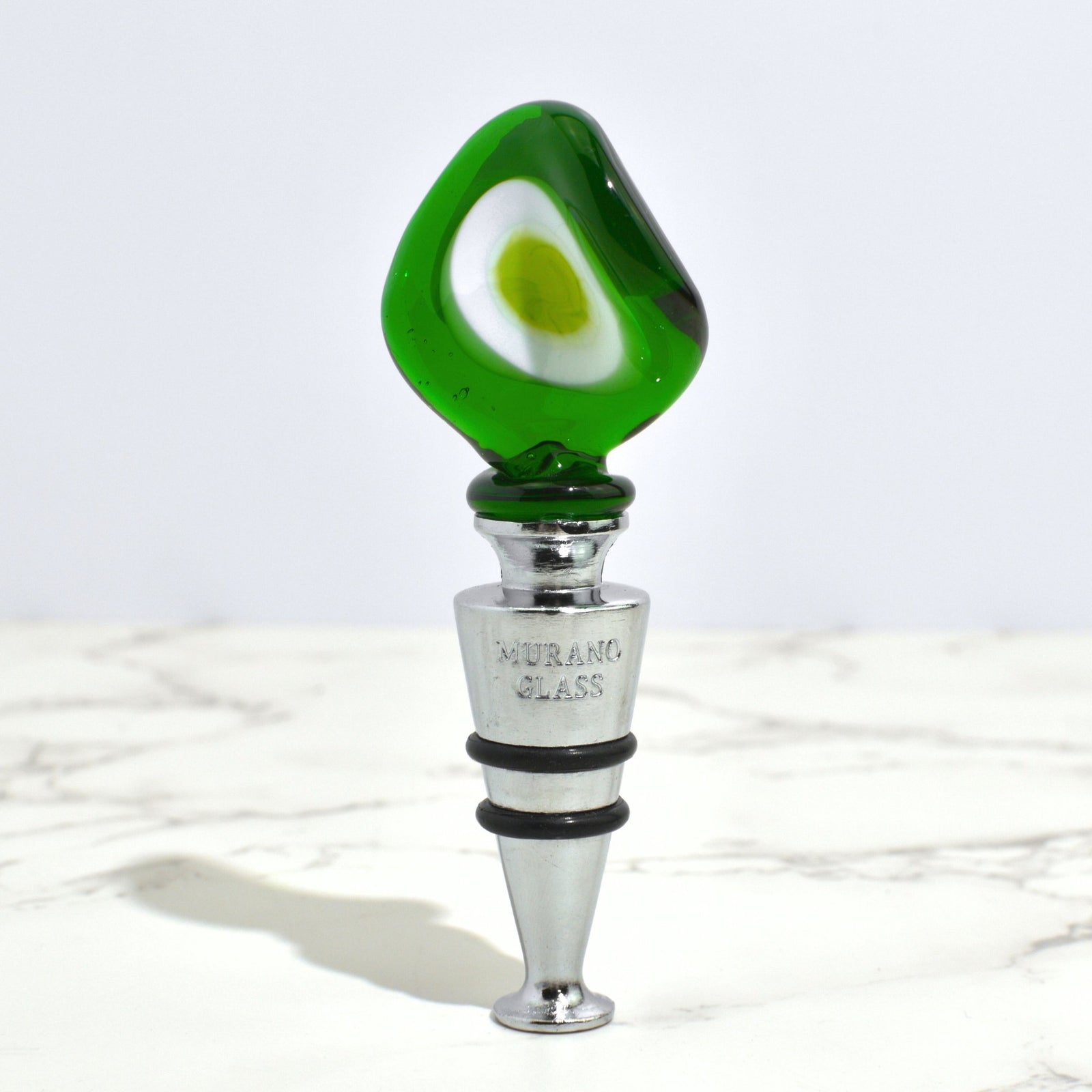 Murano Glass Twist Wine Stopper, Made in Italy - My Italian Decor