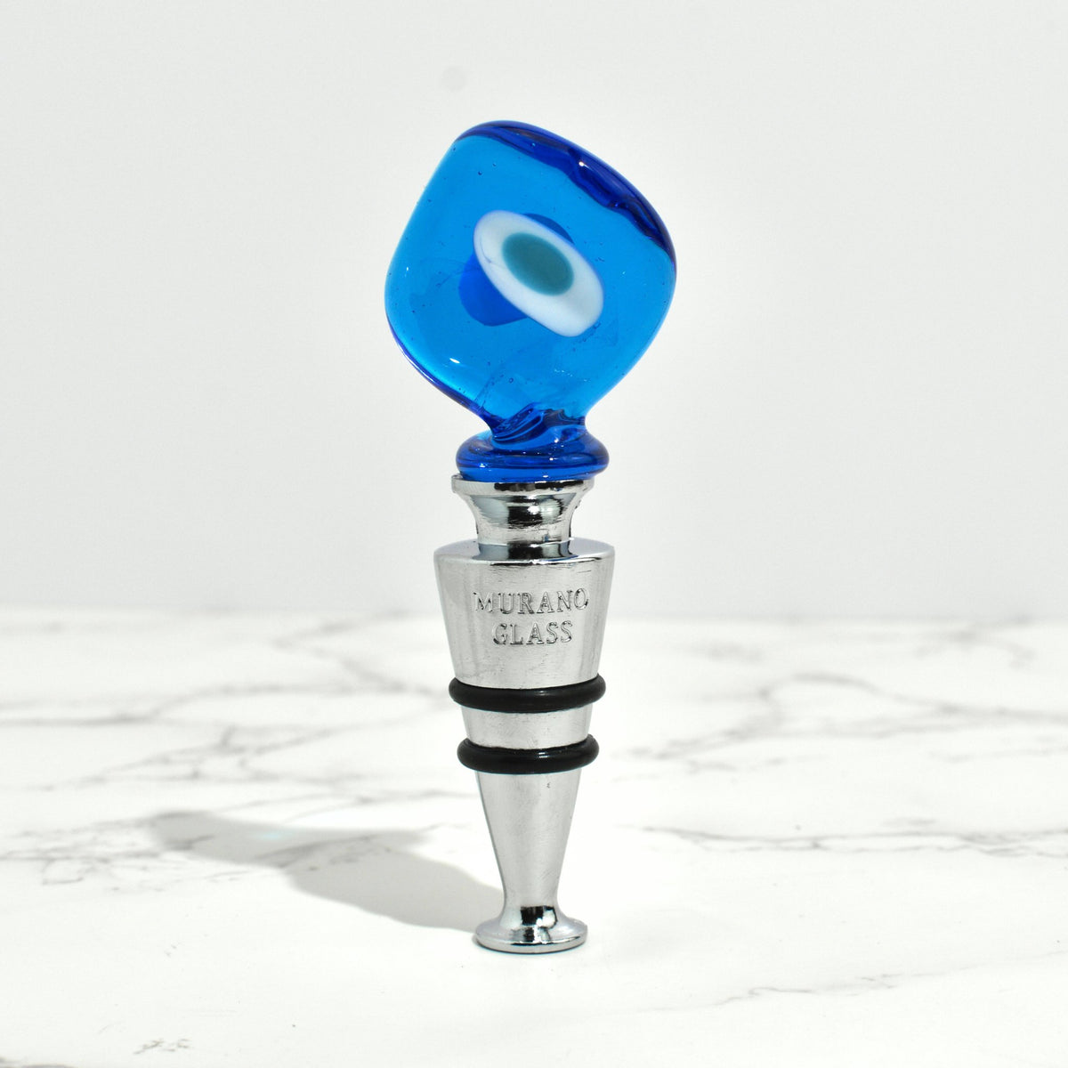 Murano Glass Twist Wine Stopper, Made in Italy