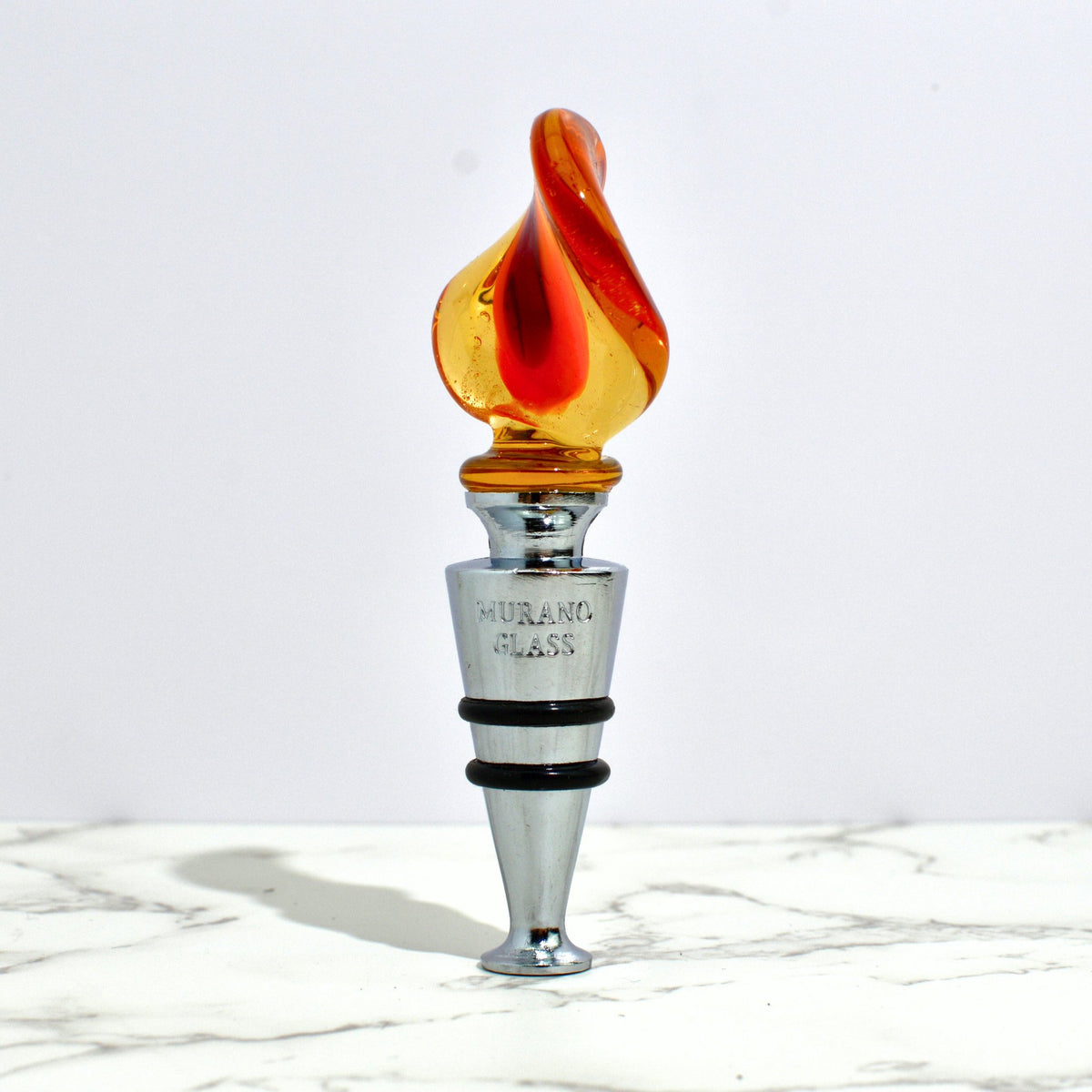 Murano Glass Twist Wine Stopper, Made in Italy