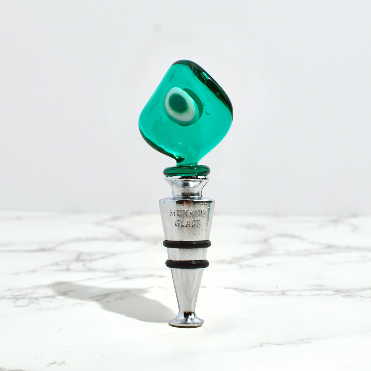 Murano Glass Twist Wine Stopper, Made in Italy