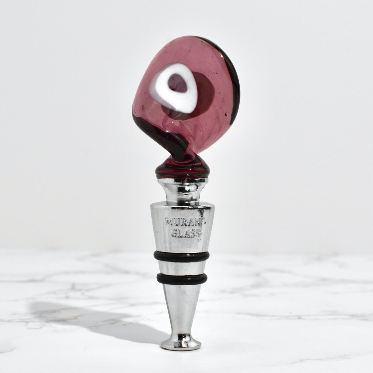 Murano Glass Twist Wine Stopper, Made in Italy