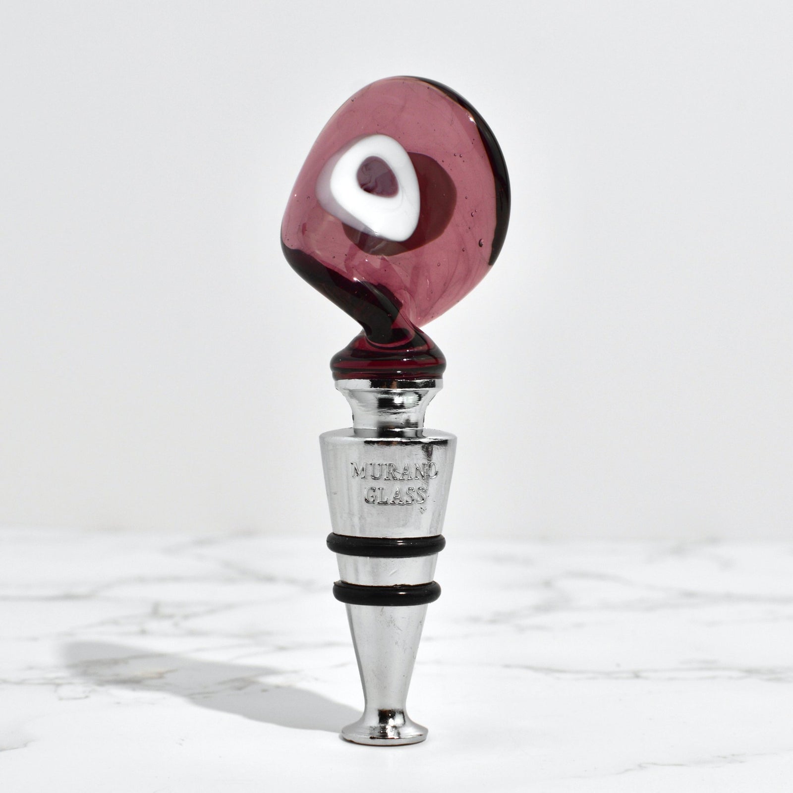 Murano Glass Twist Wine Stopper, Made in Italy - My Italian Decor