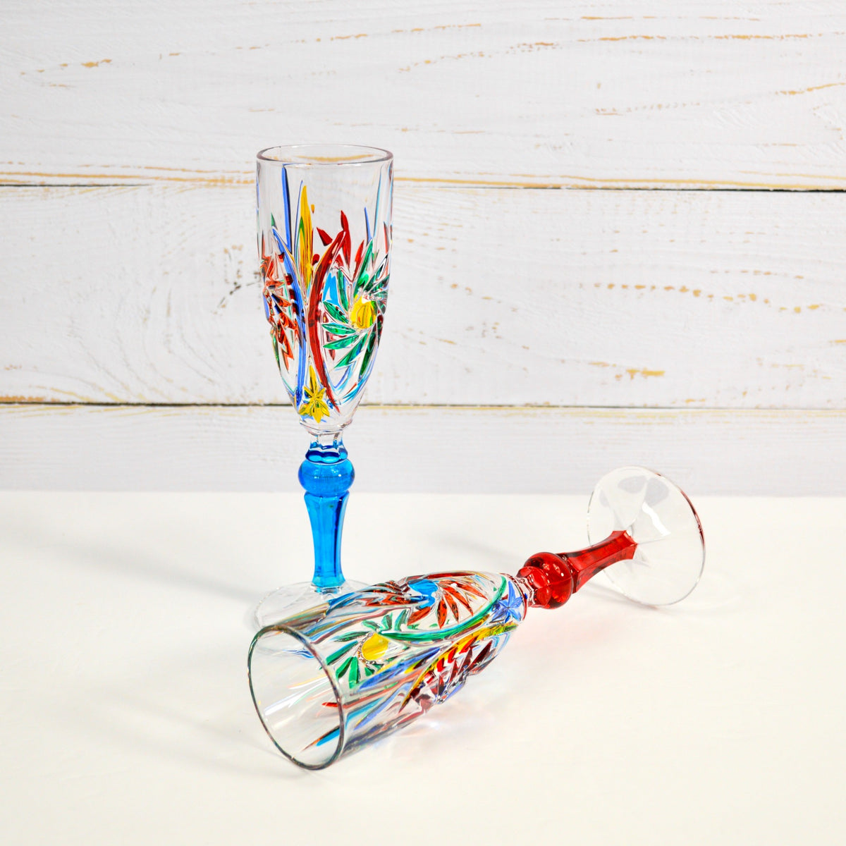 Twizzler Champagne Glasses, Set of 2, Made in Italy - My Italian Decor