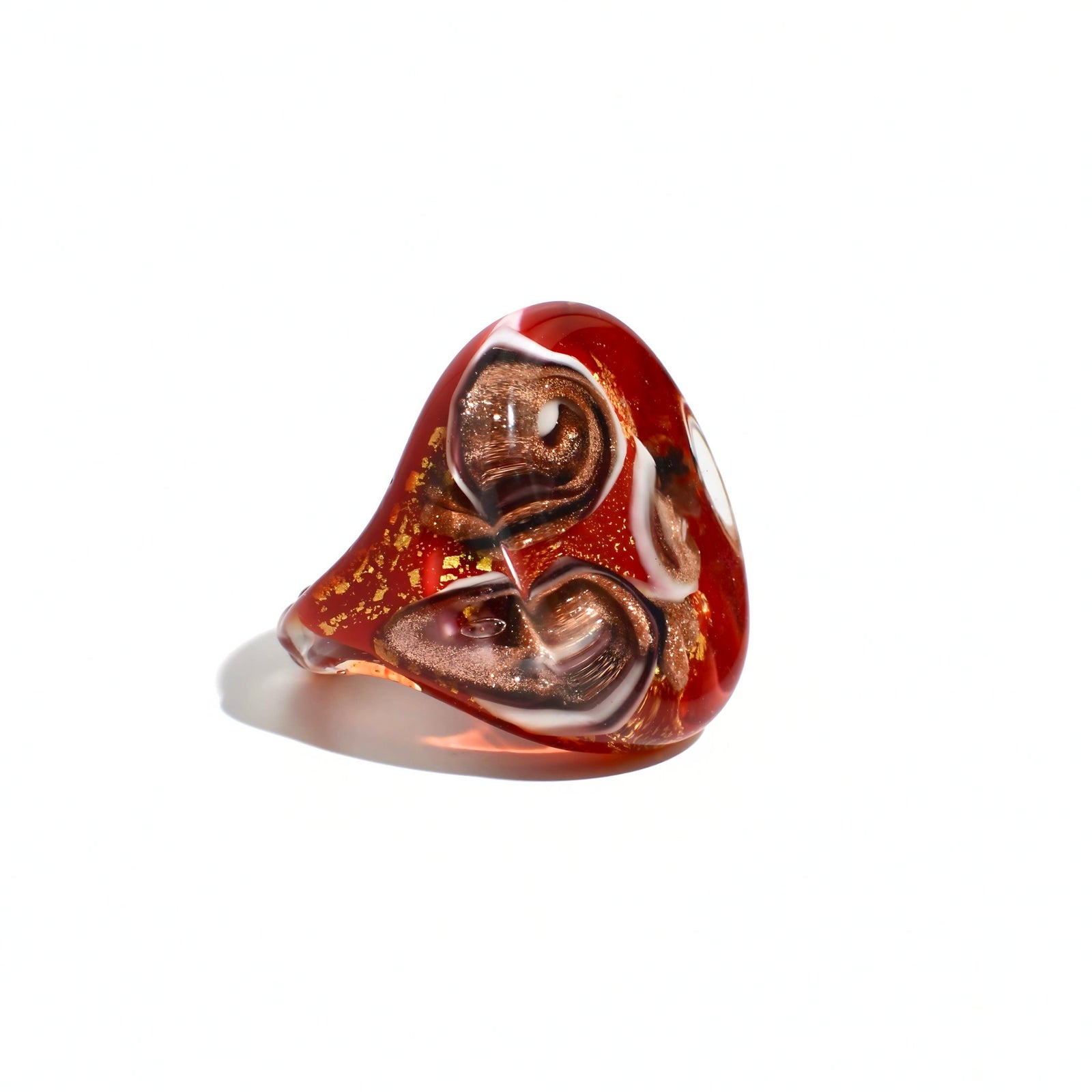 Colorful Venice Glass statement rings by MyItalianDecor, handcrafted in Italy, displayed in a variety of vibrant hues.