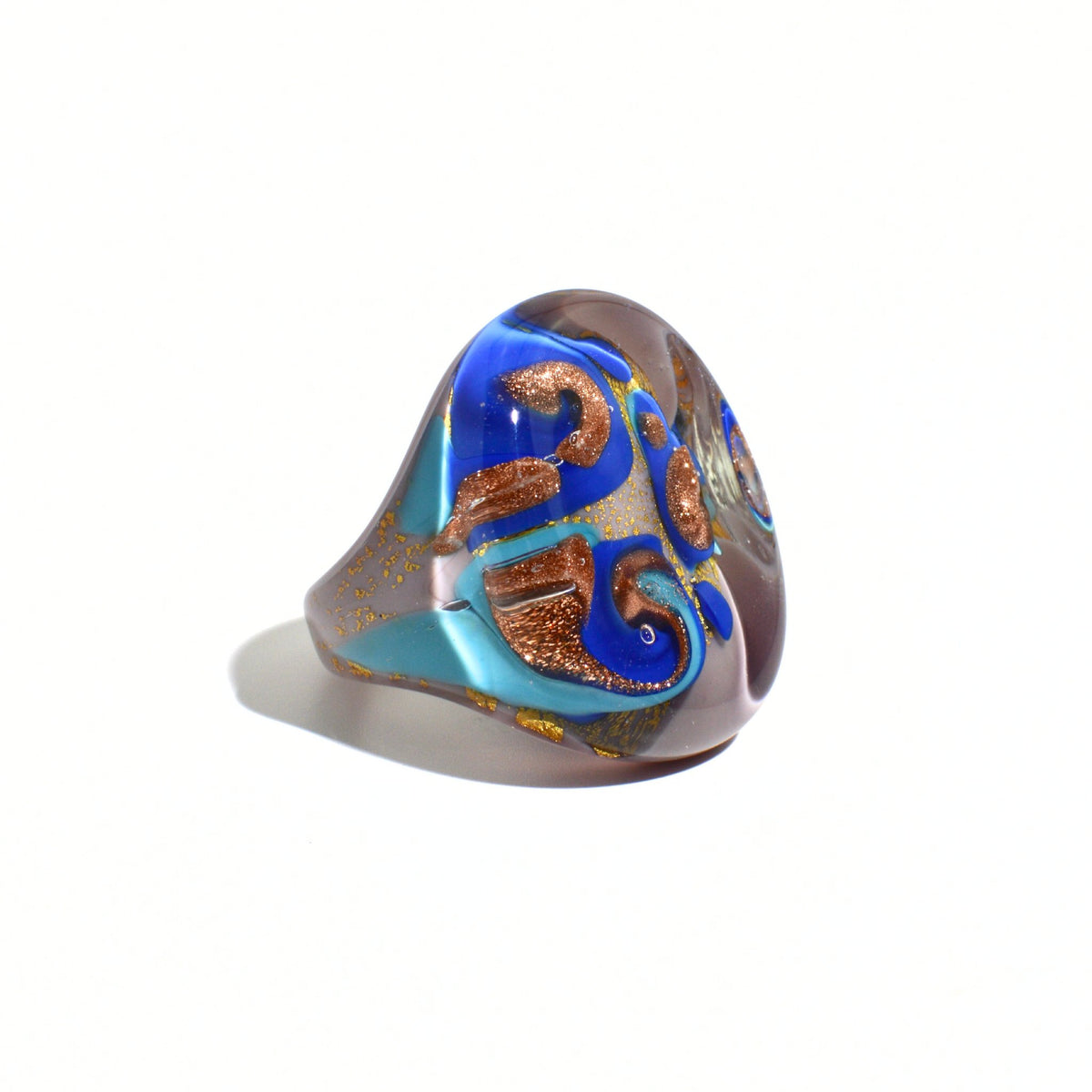 Venice Glass Statement Rings, Handcrafted In Italy