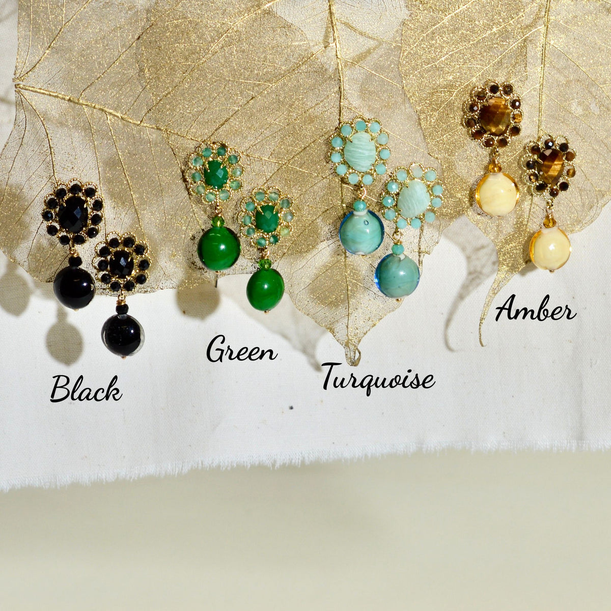 Murano Glass Victoria Earrings, Made in Italy