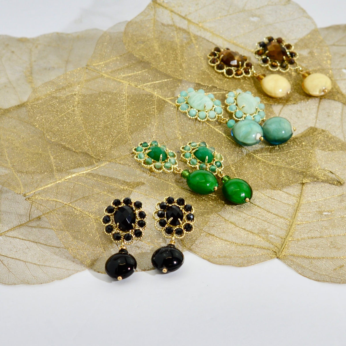 Murano Glass Victoria Earrings, Made in Italy