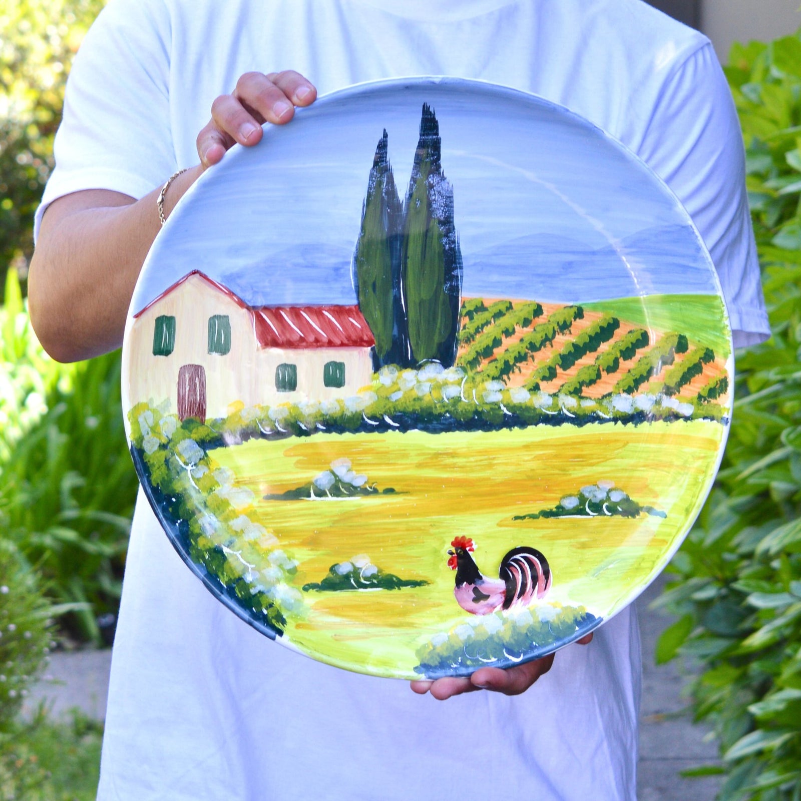 Villa Serving Platter, Tuscan Ceramic - My Italian Decor