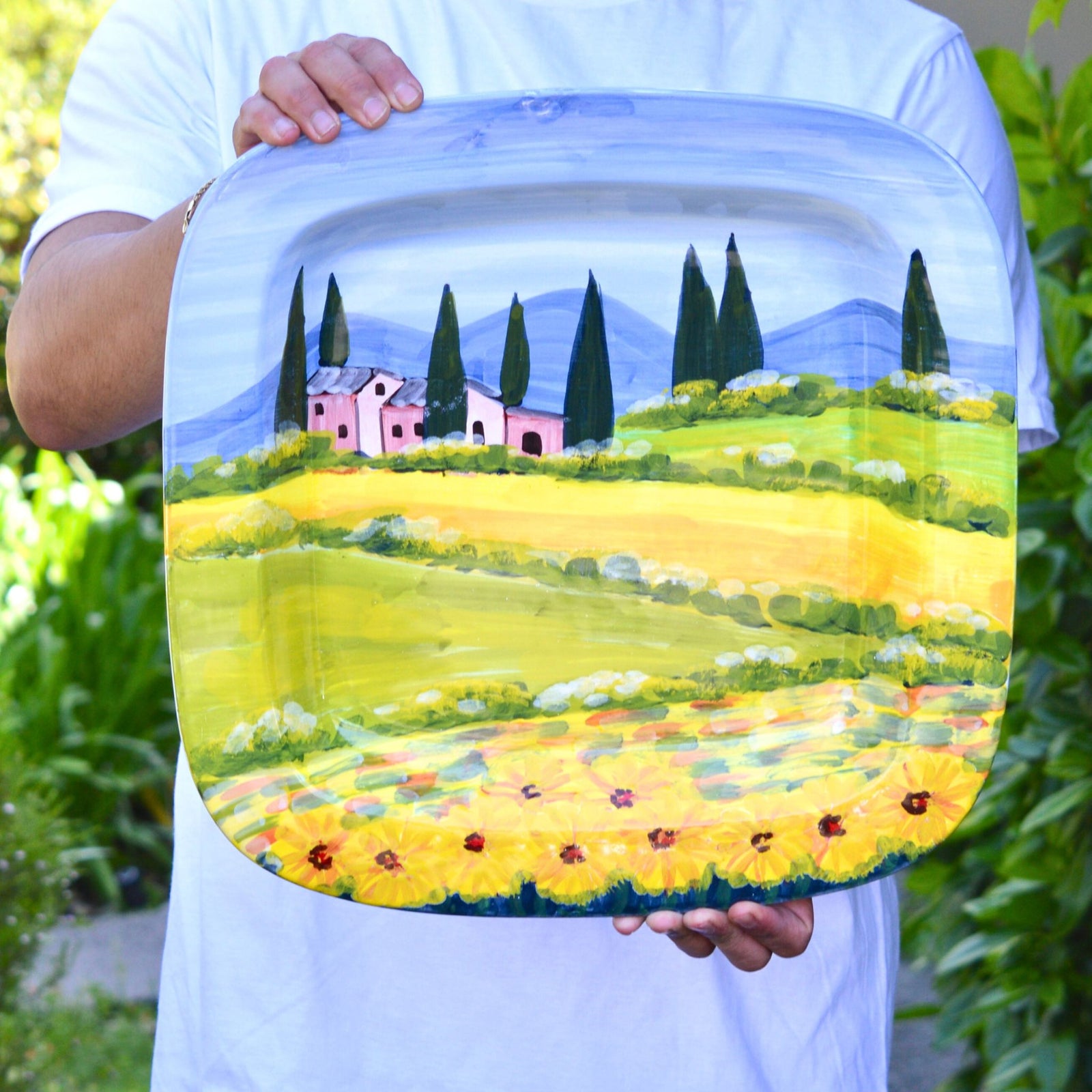 Villa Serving Platter, Tuscan Ceramic - My Italian Decor