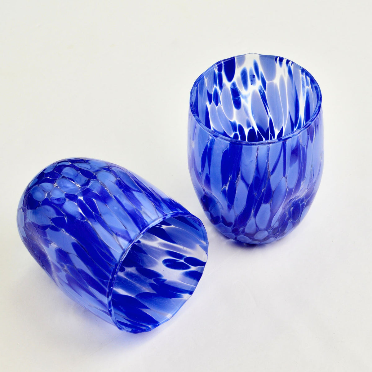 Viva Murano Glass Tumblers, Set of 2, Made in Italy