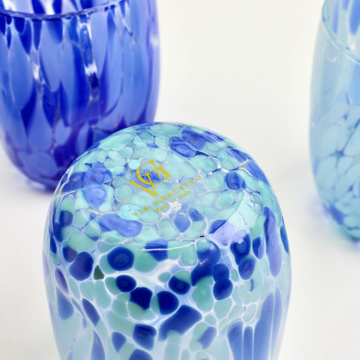Viva Murano Glass Tumblers, Set of 2, Made in Italy