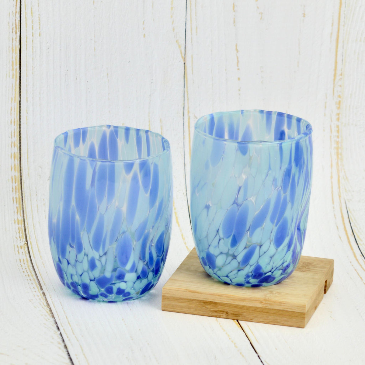 Viva Murano Glass Tumblers, Set of 2, Made in Italy