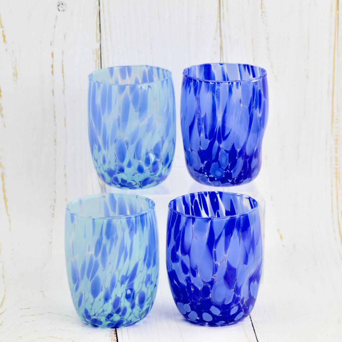 Viva Murano Glass Tumblers, Set of 2, Made in Italy