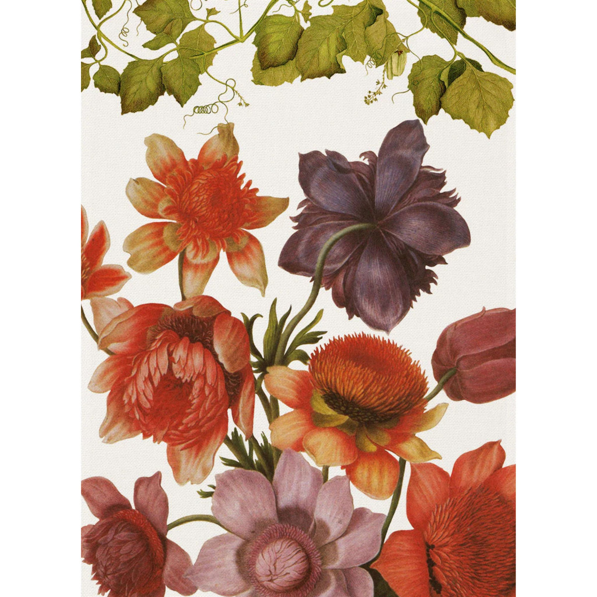 Floral Kitchen Towel, 100% Linen, Made in Italy - My Italian Decor