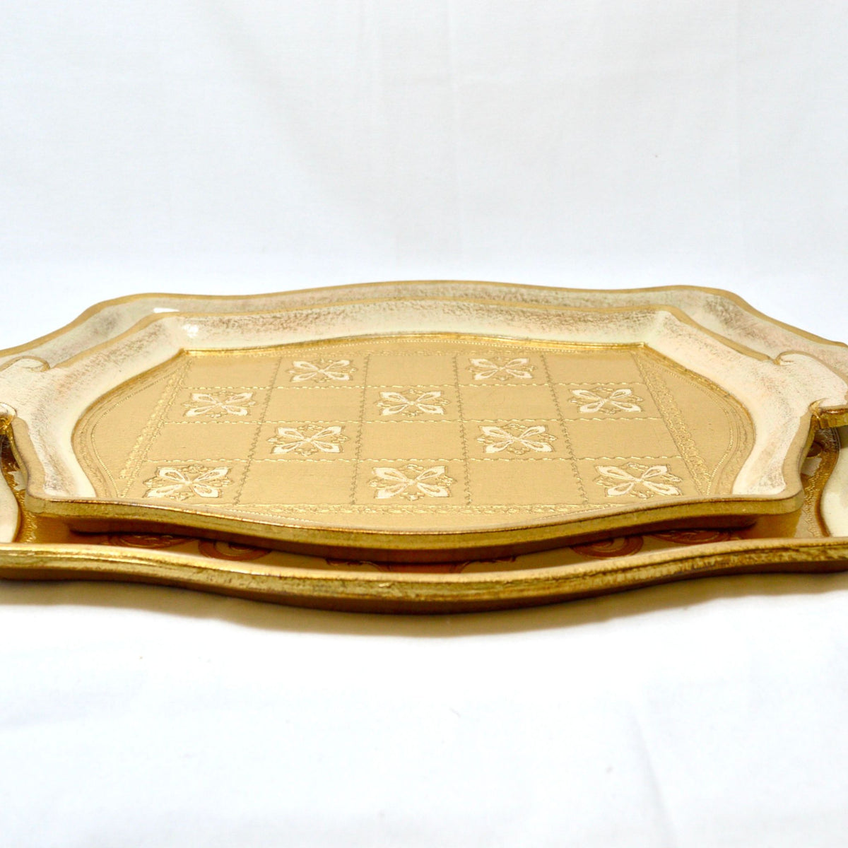 Florentine Carved Wood Tray, Cappuccino, Large or Small, Made in Italy - My Italian Decor