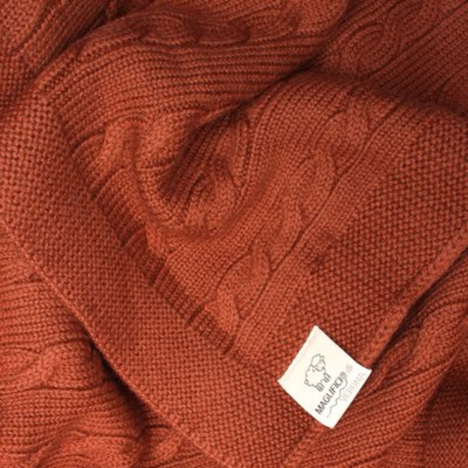 Baby Blanket - Italian Pure Merino Wool - Rust - My Italian Decor